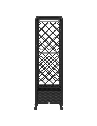 Letto Rialzato con Griglia e Tetto Nero 169 x 40 x 129 cm PP