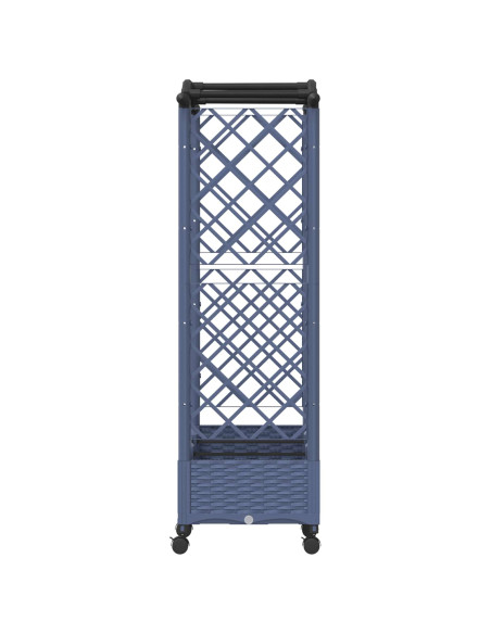 Letto Rialzato con Griglia e Tetto Grigio 169 x 40 x 129 cm PP