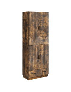 Set di armadi 2 pcs Rovere Fumo Legno ingegnerizzato