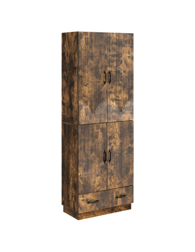 Set di armadi 2 pcs Rovere Fumo Legno ingegnerizzato