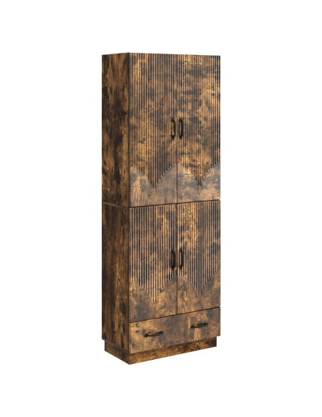 Set di armadi 2 pcs Rovere Fumo Legno ingegnerizzato