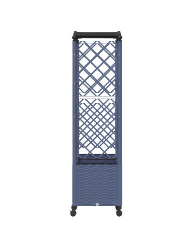 Letto Rialzato con Griglia e Tetto Grigio 164 x 40 x 144 cm PP
