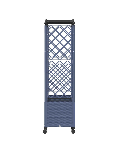 Letto Rialzato con Griglia e Tetto Grigio 164 x 40 x 144 cm PP