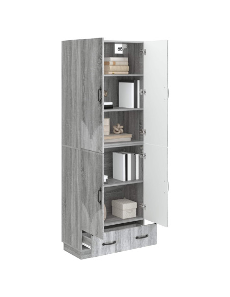 Set di armadi 2 pcs Sonoma grigio Legno ingegnerizzato