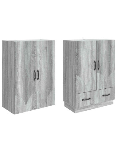 Set di armadi 2 pcs Sonoma grigio Legno ingegnerizzato