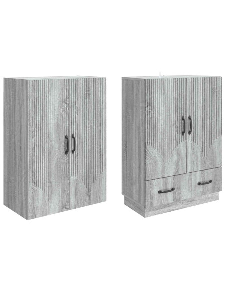 Set di armadi 2 pcs Sonoma grigio Legno ingegnerizzato