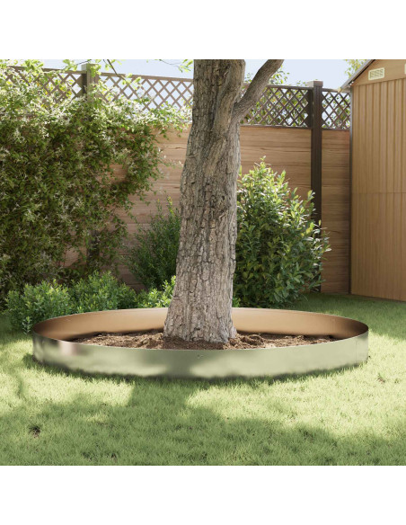 Bordura per Prato 10 pcs 103 x 30 cm Acciaio Argento