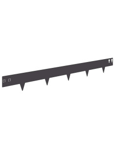 Bordura per Prato 20 pcs 100 x 12 cm Acciaio Nero 2