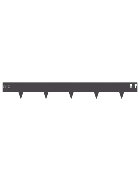 Bordura per Prato 30 pcs 100 x 12 cm Acciaio Nero