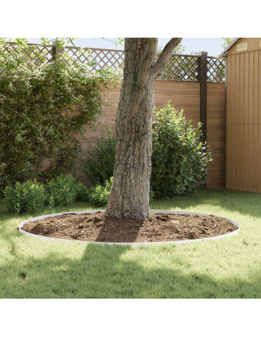 Bordura per Prato 10 pcs 102 x 4 x 4 cm Acciaio Bianco