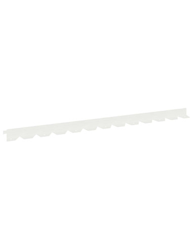 Bordura per Prato 20 pcs 102 x 4 x 4 cm Acciaio Bianco