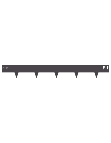 Bordura per Prato 50 pcs 100 x 12 cm Acciaio Nero