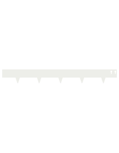 Bordura per Prato 10 pcs 100 x 12 cm Acciaio Bianco