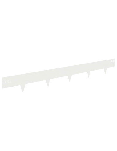 Bordura per Prato 20 pcs 100 x 12 cm Acciaio Bianco