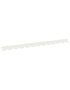 Bordura per Prato 50 pcs 102 x 4 x 4 cm Acciaio Bianco 2