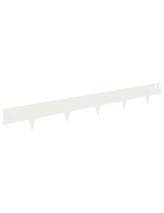 Bordura per Prato 30 pcs 100 x 12 cm Acciaio Bianco 2