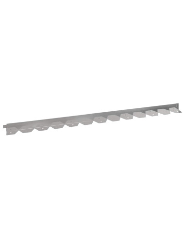 Bordura per Prato 20 pcs 102 x 4 x 4 cm Acciaio Argento
