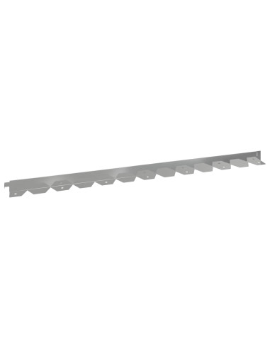 Bordura per Prato 10 pcs 102 x 4 x 4 cm Acciaio Argento