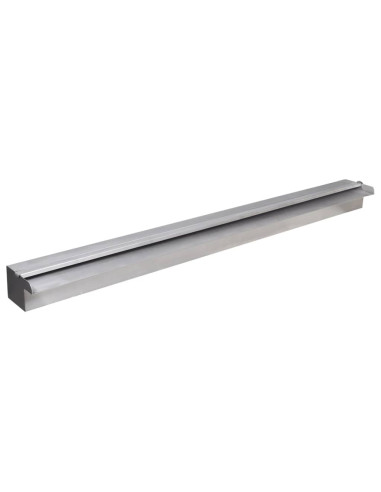 Cascata per Laghetto Rettangolare con LED in Acciaio Inox 90 cm