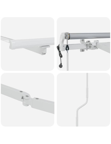 Struttura della tenda Bianco 350 x 250 cm Alluminio