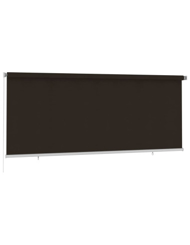 Tenda a Rullo per Esterni 350x140 cm Marrone HDPE