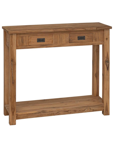 Tavolo consolle Naturale 90 x 30 x 80 cm Legno di teak solido