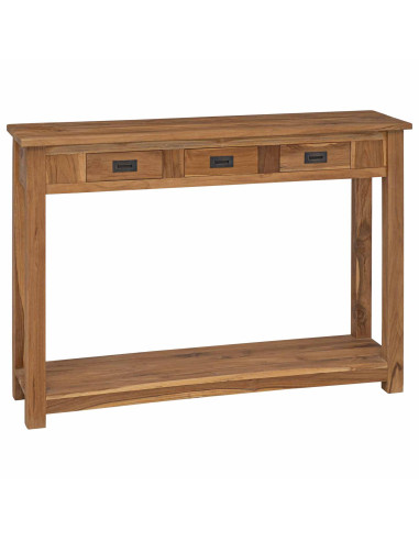Tavolo consolle Naturale 110 x 30 x 80 cm Legno di teak solido