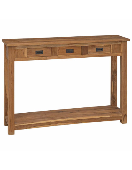 Tavolo consolle Naturale 110 x 30 x 80 cm Legno di teak solido