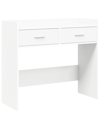 Tavolo consolle Bianco 90 x 35 x 80 cm Legno ingegnerizzato