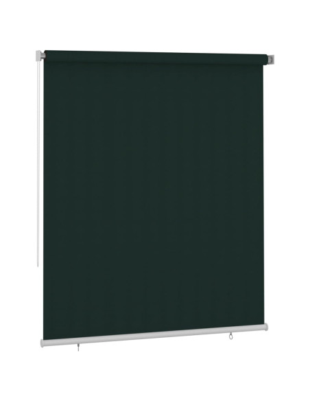 Tenda a Rullo per Esterni 200x230 cm Verde Scuro HDPE