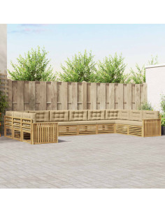 Set divani Legno di Acacia Massello