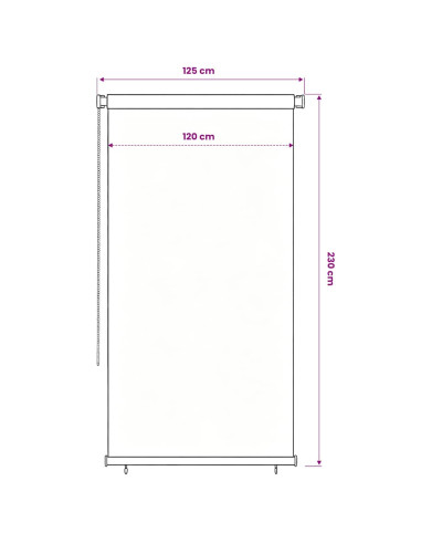 Tenda a Rullo per Esterni 120x230 cm Verde Scuro HDPE