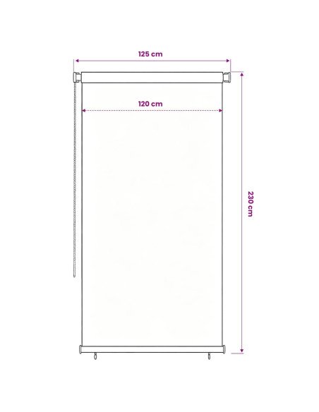 Tenda a Rullo per Esterni 120x230 cm Verde Scuro HDPE