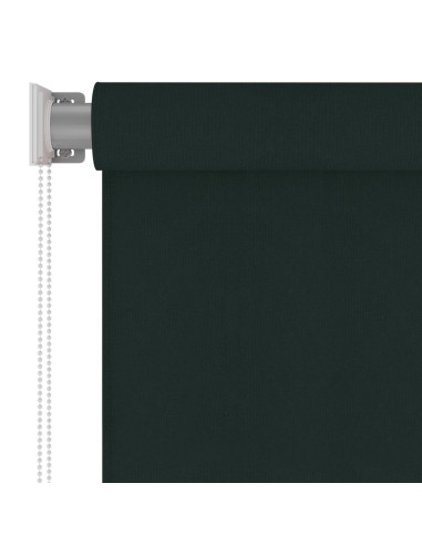 Tenda a Rullo per Esterni 120x140 cm Verde Scuro HDPE