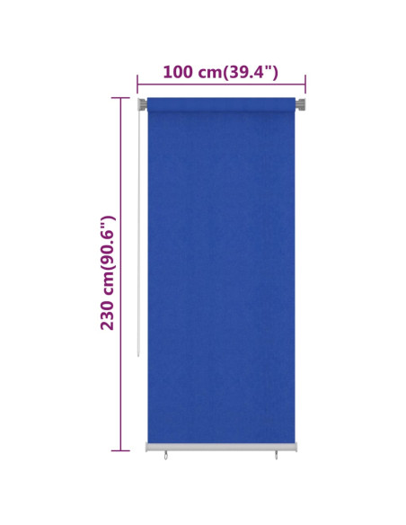 Tenda a Rullo per Esterni 100x230 cm Blu HDPE