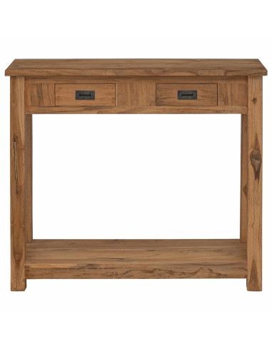 Tavolo consolle Naturale 90 x 30 x 80 cm Legno di teak solido