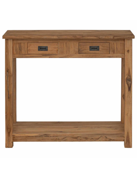 Tavolo consolle Naturale 90 x 30 x 80 cm Legno di teak solido