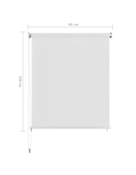 Tenda a Rullo per Esterni Bianca 60x230 cm in HDPE