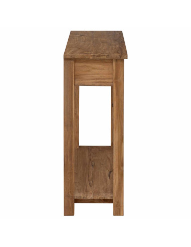 Tavolo consolle Naturale 90 x 30 x 80 cm Legno di teak solido