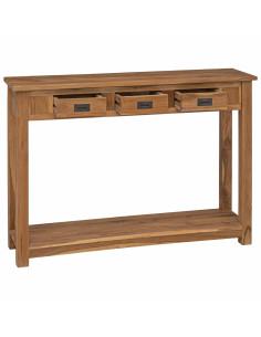 Tavolo consolle Naturale 110 x 30 x 80 cm Legno di teak solido 2