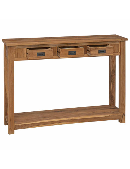 Tavolo consolle Naturale 110 x 30 x 80 cm Legno di teak solido