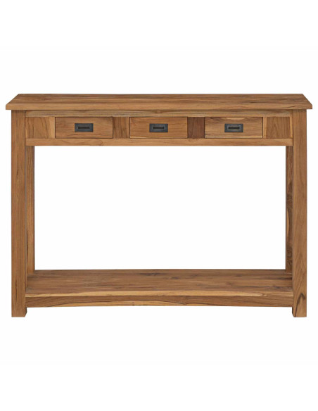 Tavolo consolle Naturale 110 x 30 x 80 cm Legno di teak solido