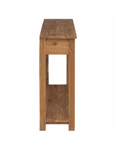 Tavolo consolle Naturale 110 x 30 x 80 cm Legno di teak solido
