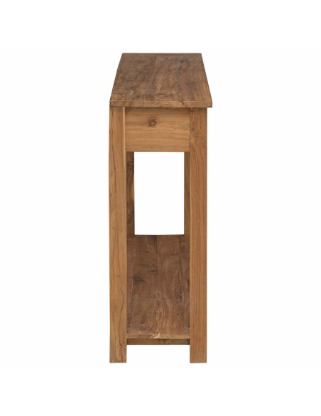 Tavolo consolle Naturale 110 x 30 x 80 cm Legno di teak solido