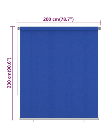 Tenda a Rullo per Esterni 200x230 cm Blu HDPE