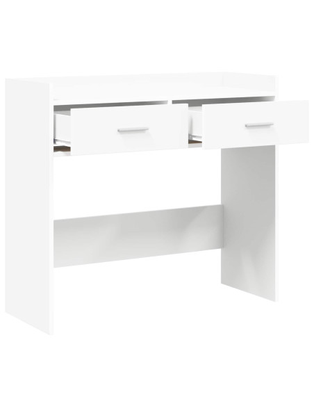 Tavolo consolle Bianco 90 x 35 x 80 cm Legno ingegnerizzato