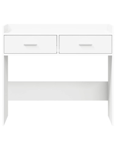 Tavolo consolle Bianco 90 x 35 x 80 cm Legno ingegnerizzato
