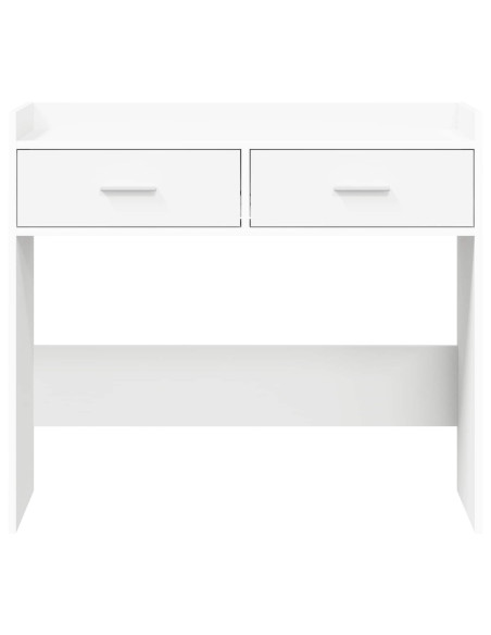 Tavolo consolle Bianco 90 x 35 x 80 cm Legno ingegnerizzato