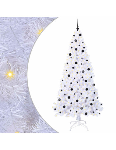 Albero di Natale artificiale Bianco 240 cm PVC e Acciaio