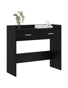 Tavolo consolle Rovere Nero 90 x 35 x 80 cm 2